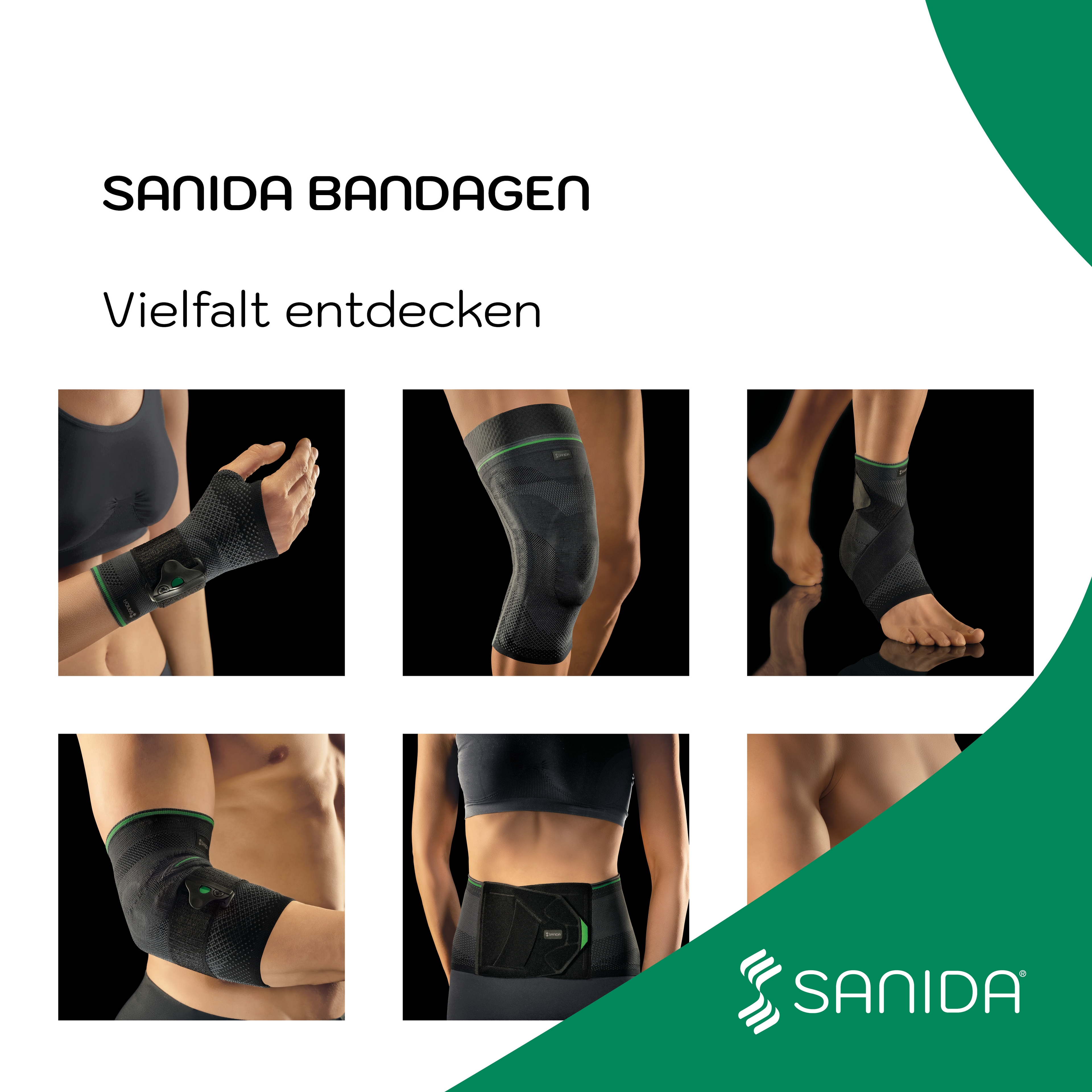 Vielfalt an Produkten der Handelsmarke Sanida